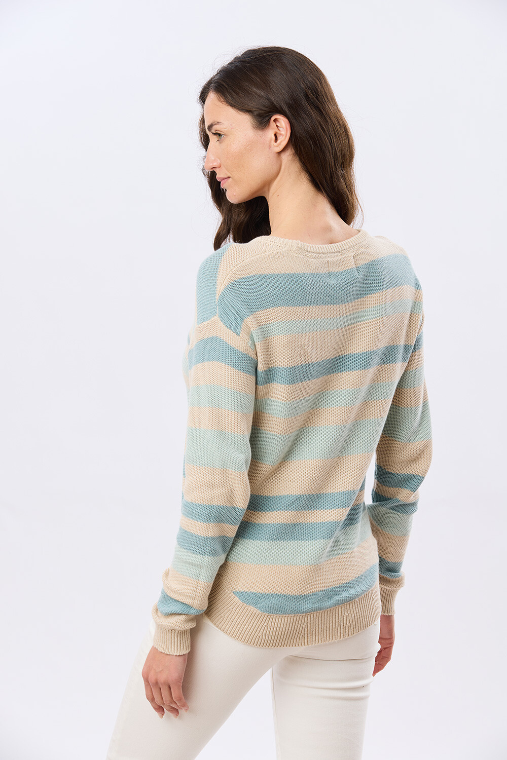 BUZO RAYADO TEJIDO Beige