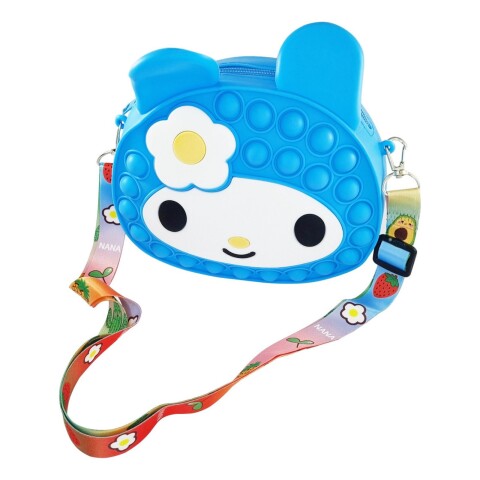 Cartera Pop It Multicolor Niños Infantil Regalo Burbujas Color Variante Celeste