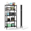 Estantería 5 Niveles Metal Minimalista Plegable 1.55m Negro