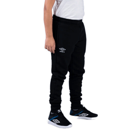 Pantalon Umbro Felpa c/Puño Junior Negro S/C