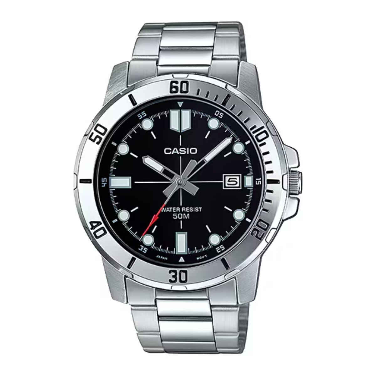 Reloj Casio Mtpvd01d-1evudf Para Hombre Con Correa De Acero 