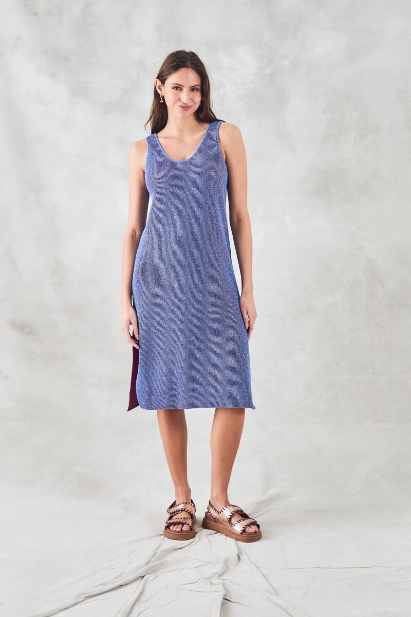 Vestido Lurex Reversible Multi