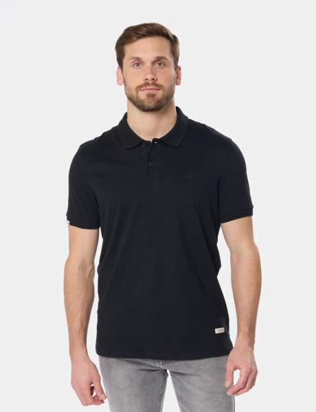 REMERA POLO JERSEY RAYADA Negro