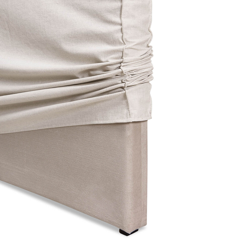 RESPALDO CON FUNDA 1 1/2 PLAZA TELA NATURAL-BEIGE MARIA