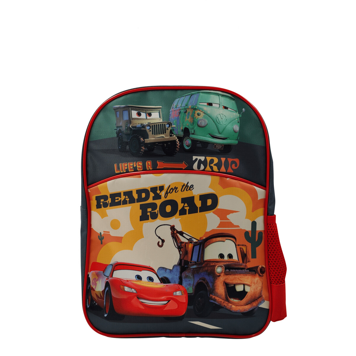 Mochila Infantil Disney Cars - Gris - Rojo 