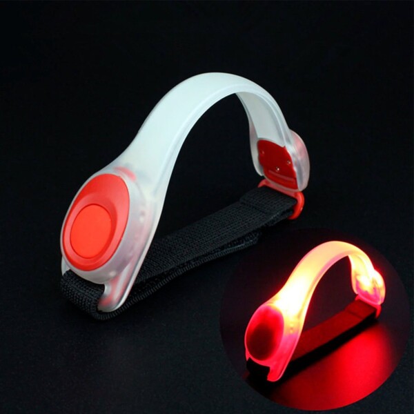 Brazalete Luz Led Reflectivo Correr Bici Ciclismo Deporte Color Variante Rojo