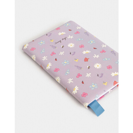 Cuaderno A5 Tapa Dura De Pu Estampado Violeta Lila
