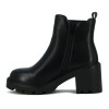 Darkness Bota De Dama Caña Baja Taco Cuadrado C/ Elast - Negro Negro