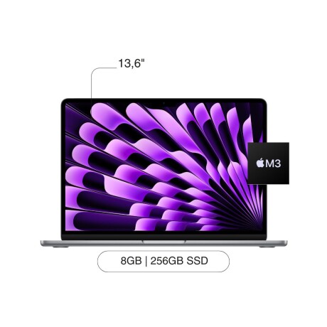 APPLE MACBOOK AIR 13.6' M3/8GB/256GB APPLE Macbook Air MRXN3LL/A 13.6' 256GB SSD / 8GB M3 Chip - Space Gray