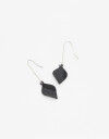 Aros Colgantes Cortos Color Aros Colgantes Corto Chapón - Negro