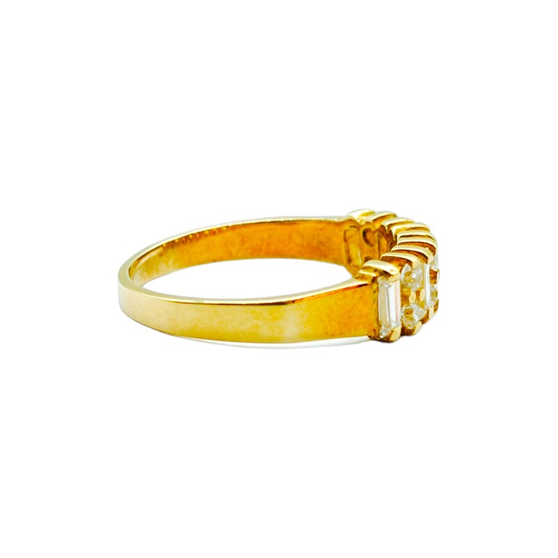 Anillo-Oro bajo-Piedras circonias-AN8034 conpiedra