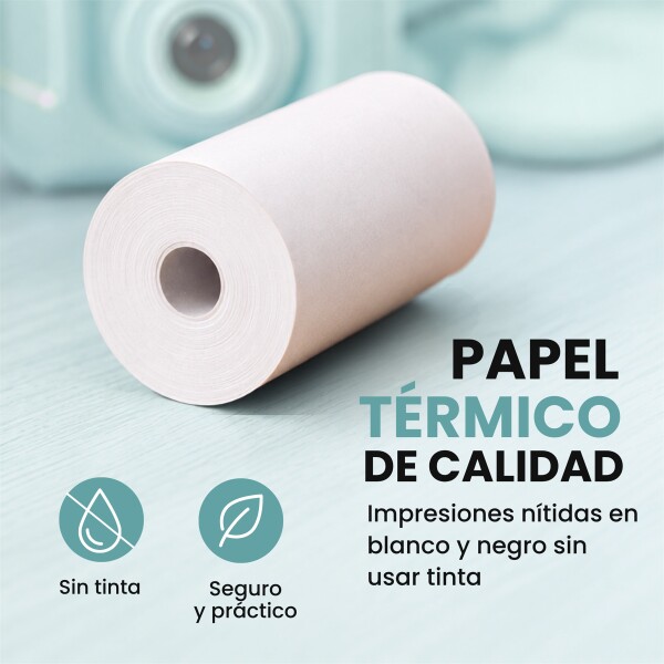 Papel Térmico Para Cámara Infantil 5,7cm Pack X5 Blanco 1