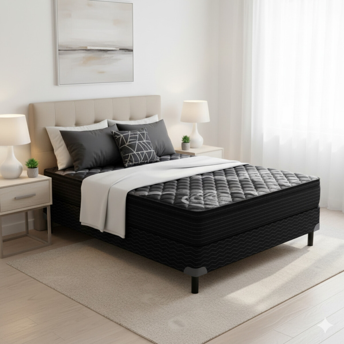 Sommier RODIO Zafiro® - 2 Plazas - Resortes - 140x190x26 cm - Hasta 130 Kg - GARANTIA 5 AÑOS 