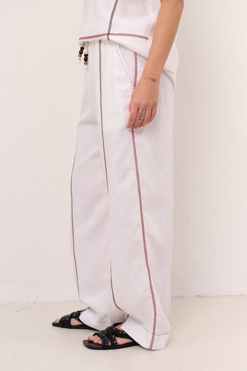 PANTALON LINO CRUZ BLANCO