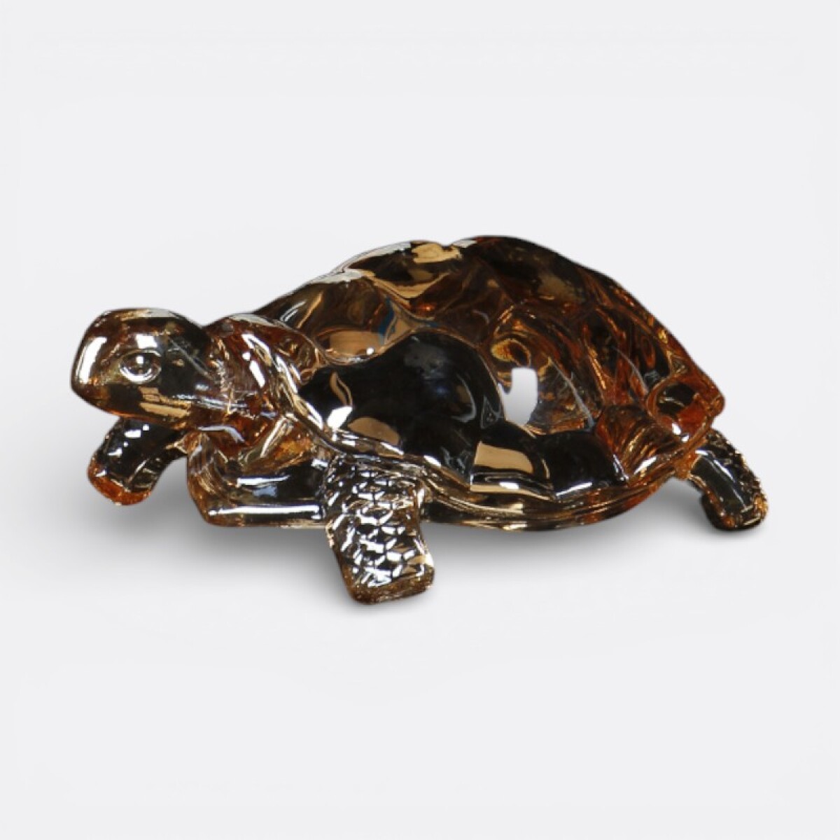 Tortuga Translúcida Decorativa Grande - Marrón 