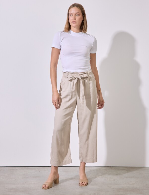 Pantalon Tencel BEIGE CLARO