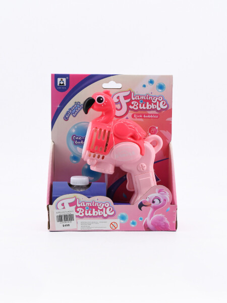 BURBUJERO FLAMENCO A PILA ROSADO