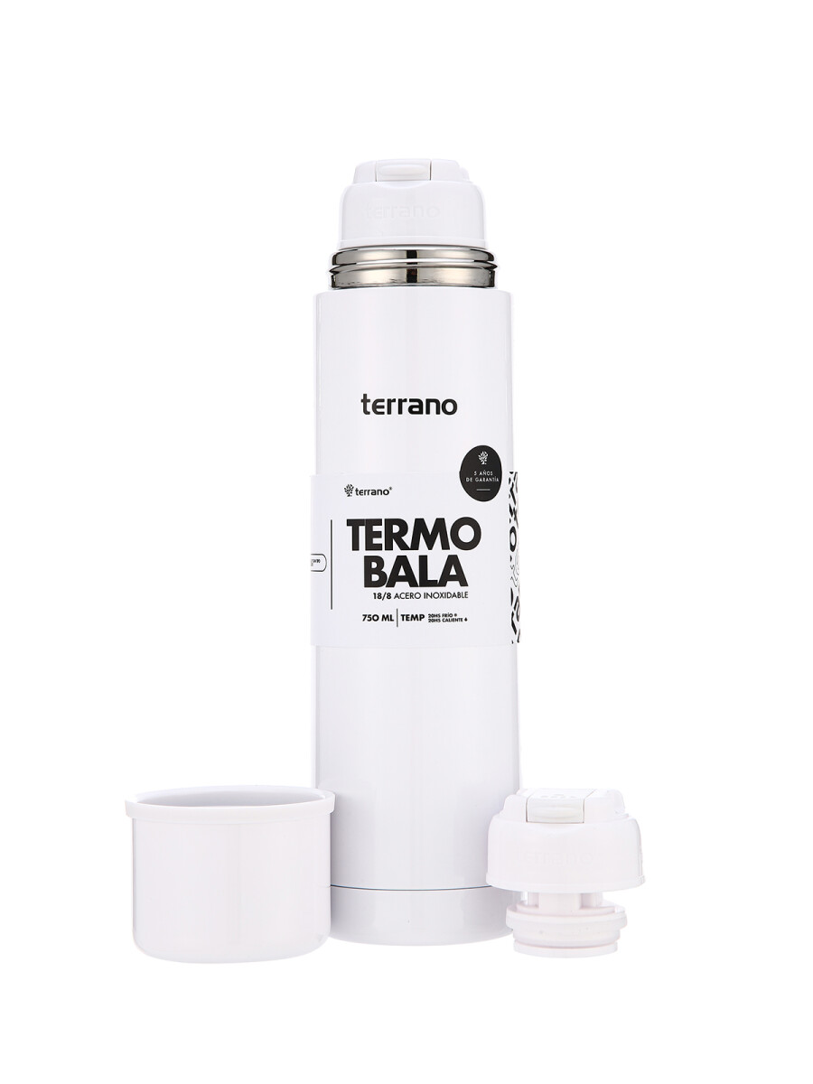 Termo Bala 750ML Metalizado - Blanco Metalizado 