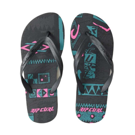 Ojotas Rip Curl Voyage Bloom Open Toe Negro