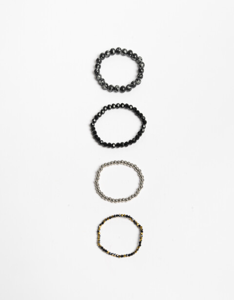 Pulseras Elásticas Sets Canutillos Set De Pulseras Elásticas - Combinacion Bicolor