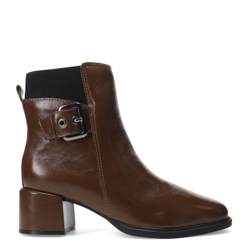 Botas de Mujer Bottero VIKET con taco de cuero Marrón Capuchino