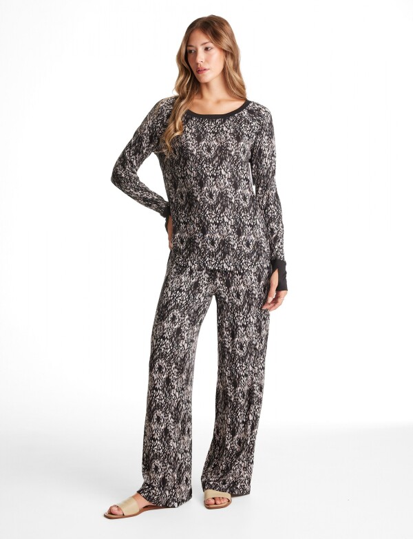 Pijama Con Pantalon NEGRO/MULTI