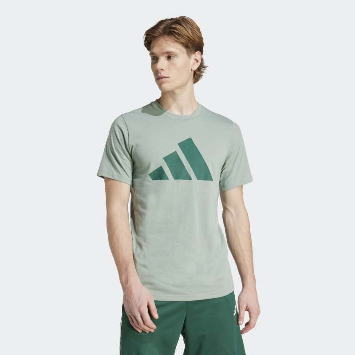 Remera Adidas Train Essentials Feelready Logo - Verde 
