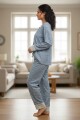 Pijama M/Larga Puño Turquesa Pijama M/Larga Puño Turquesa