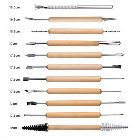 Set Arte Alfarería 32 P Delantal Escultura Arcilla Esc007006