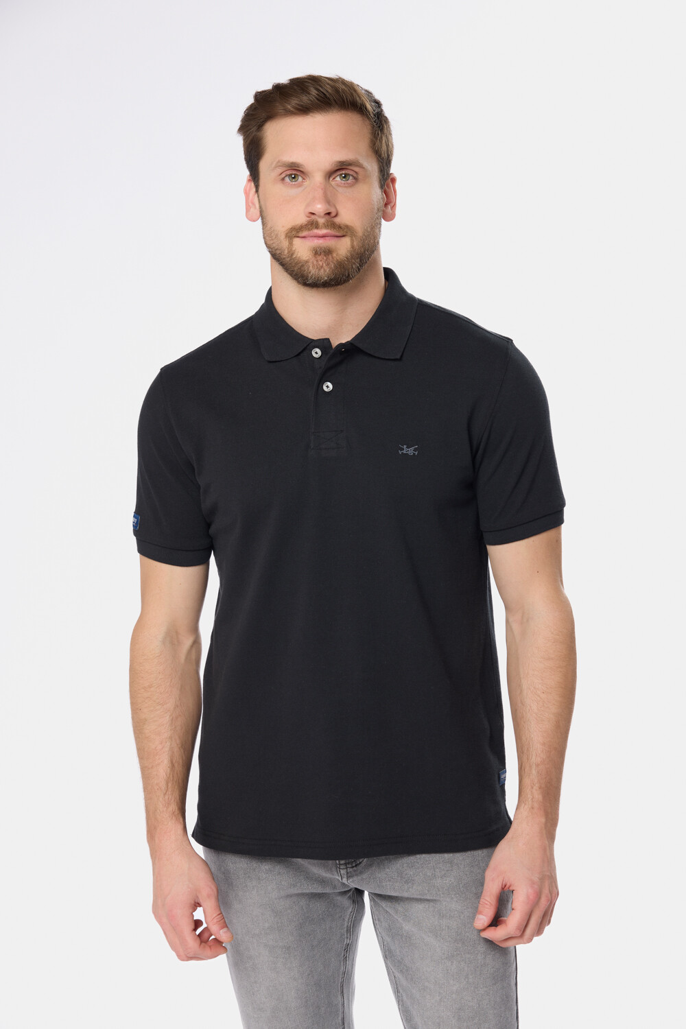 REMERA POLO LISA PIQUÉ Negro