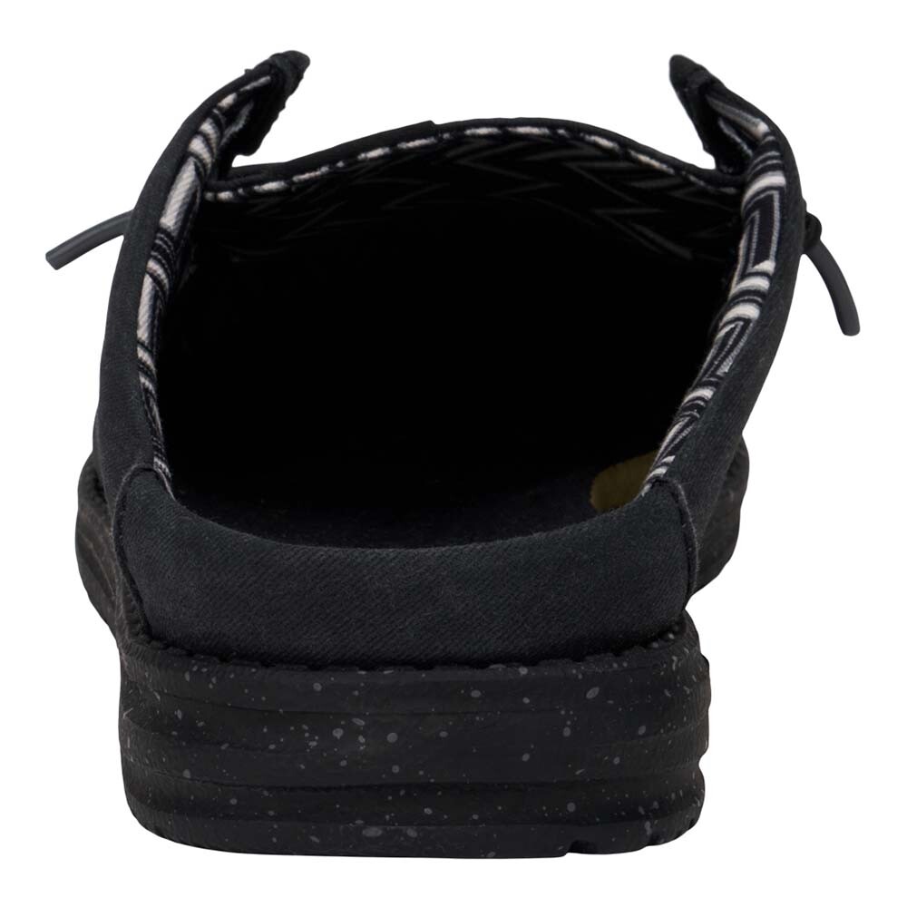 Zuecos Wally Slip Stretch Canvas - Hombre Black/Black