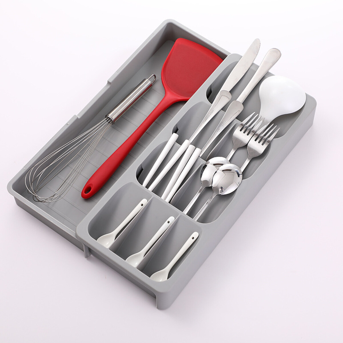 Organizador de cubiertos y utensilios expansible 