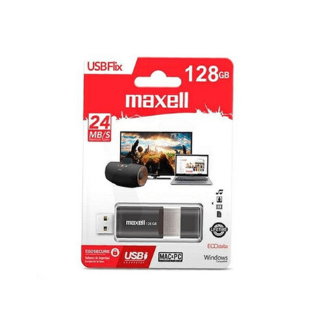 Pendrive 128gb Retractil Usb 128 Gb 3.0 Maxell Flix Original