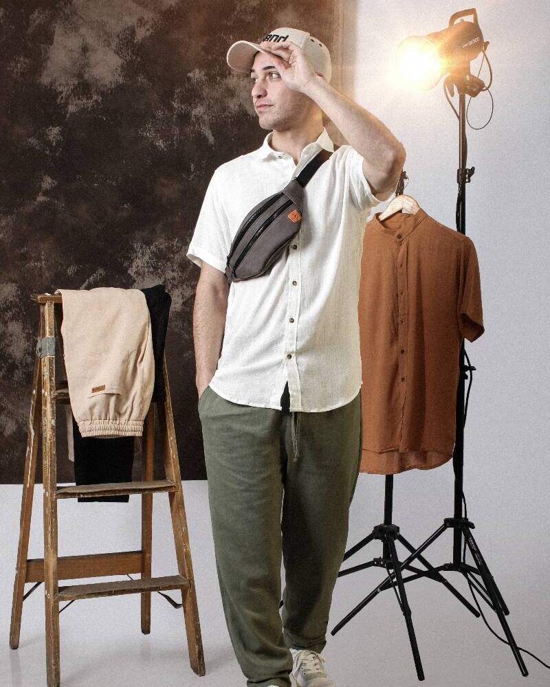 Pantalon Lino Verde militar