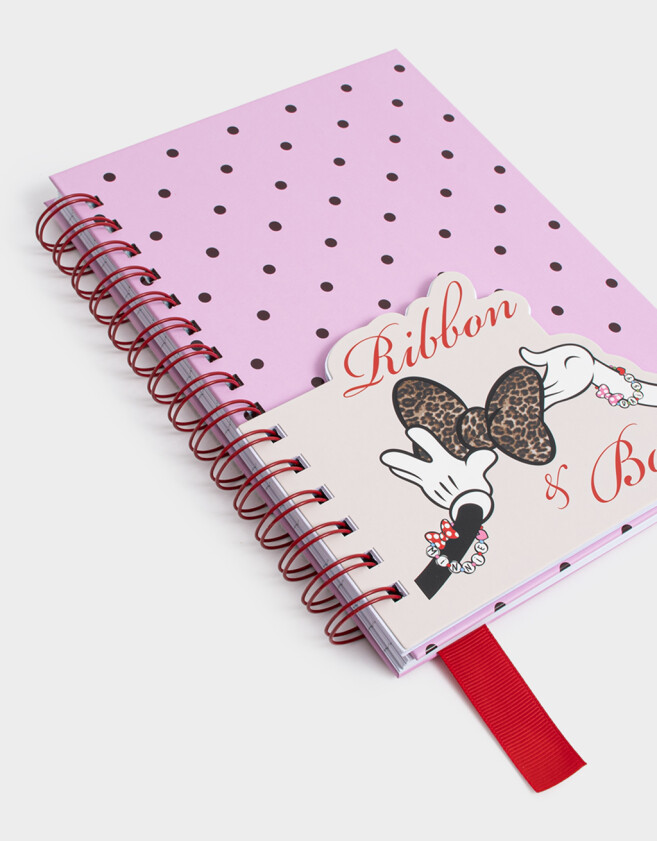 Anotadores Cuadernos y Memos Cuaderno A5 Anillado Con Memo Y Stickers Rosa - Rosa Claro