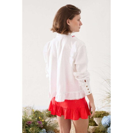 Camisa Vuelo Crochet Blanco