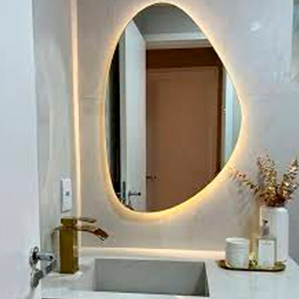 Espejo Oval Para Baño Con Luz Led 60 X 75cm ESPEJO IRREGULAR LED-M-02 60X75