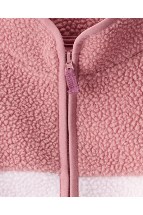 Campera de polar, diseño colorblock Sin color