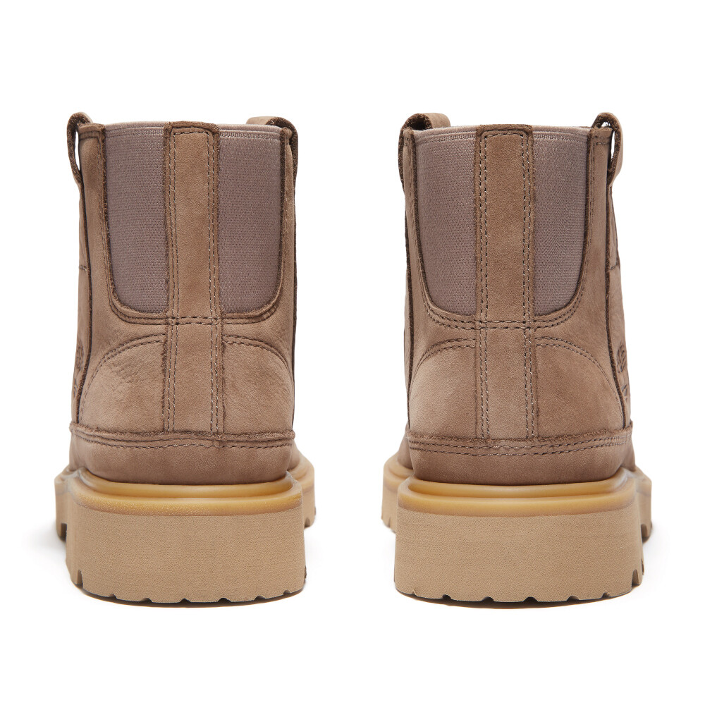 Botas Mid Pull On Mujer Taupe Nubuck