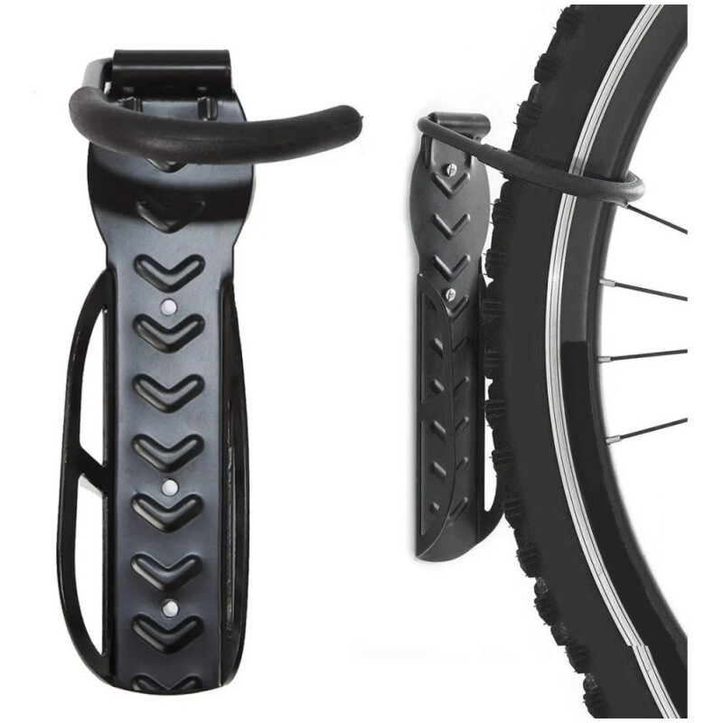 Pack X2 Soporte Bicicleta Colgar Enganchar Bici En La Pared Negro
