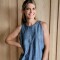 Musculosa Girasol Azul Melange