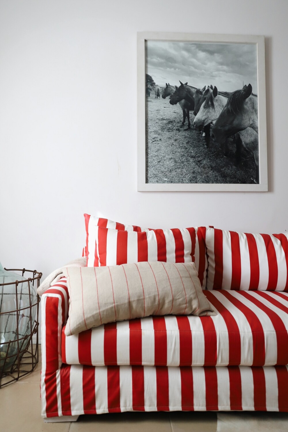 Horses Painting Blanco / Negro