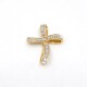 Cruz de oro 18K amarillo y brillantes 20 x 16 mm. Cruz de oro 18K amarillo y brillantes 20 x 16 mm.