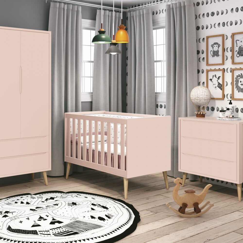 Cuna Convertible Bebé - Theo Rosa