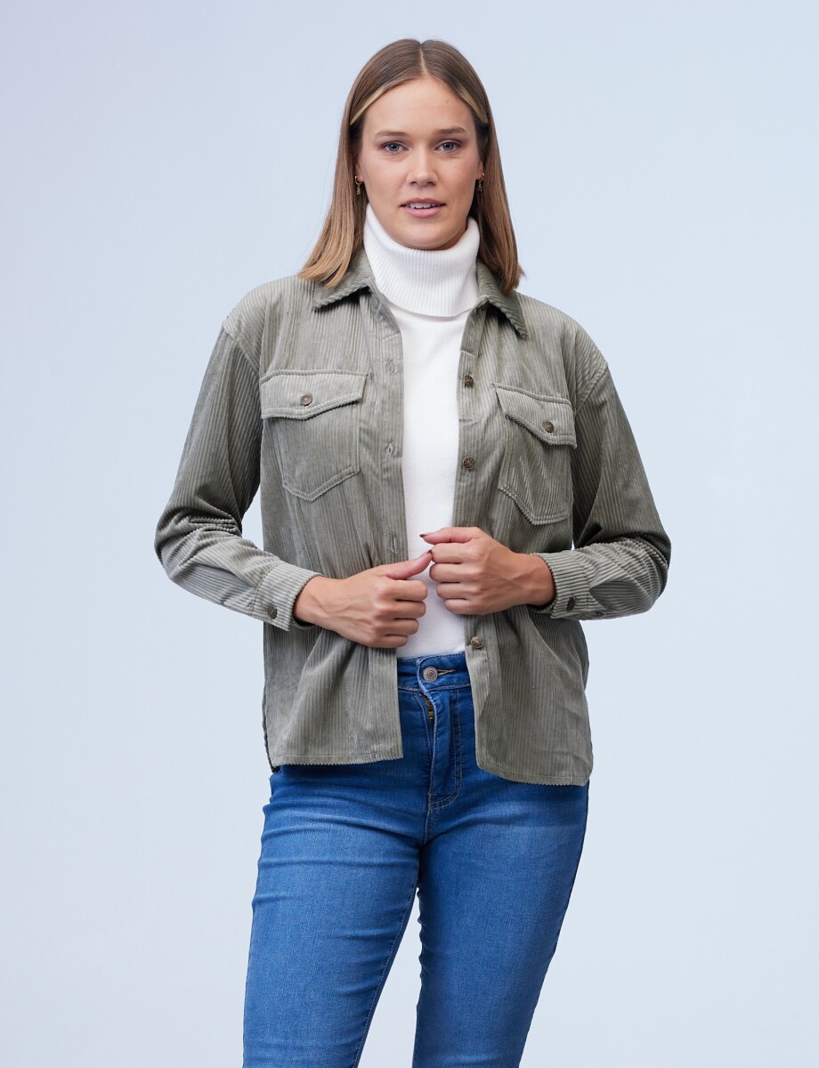 Sobrecamisa Corderoy - Oliva 
