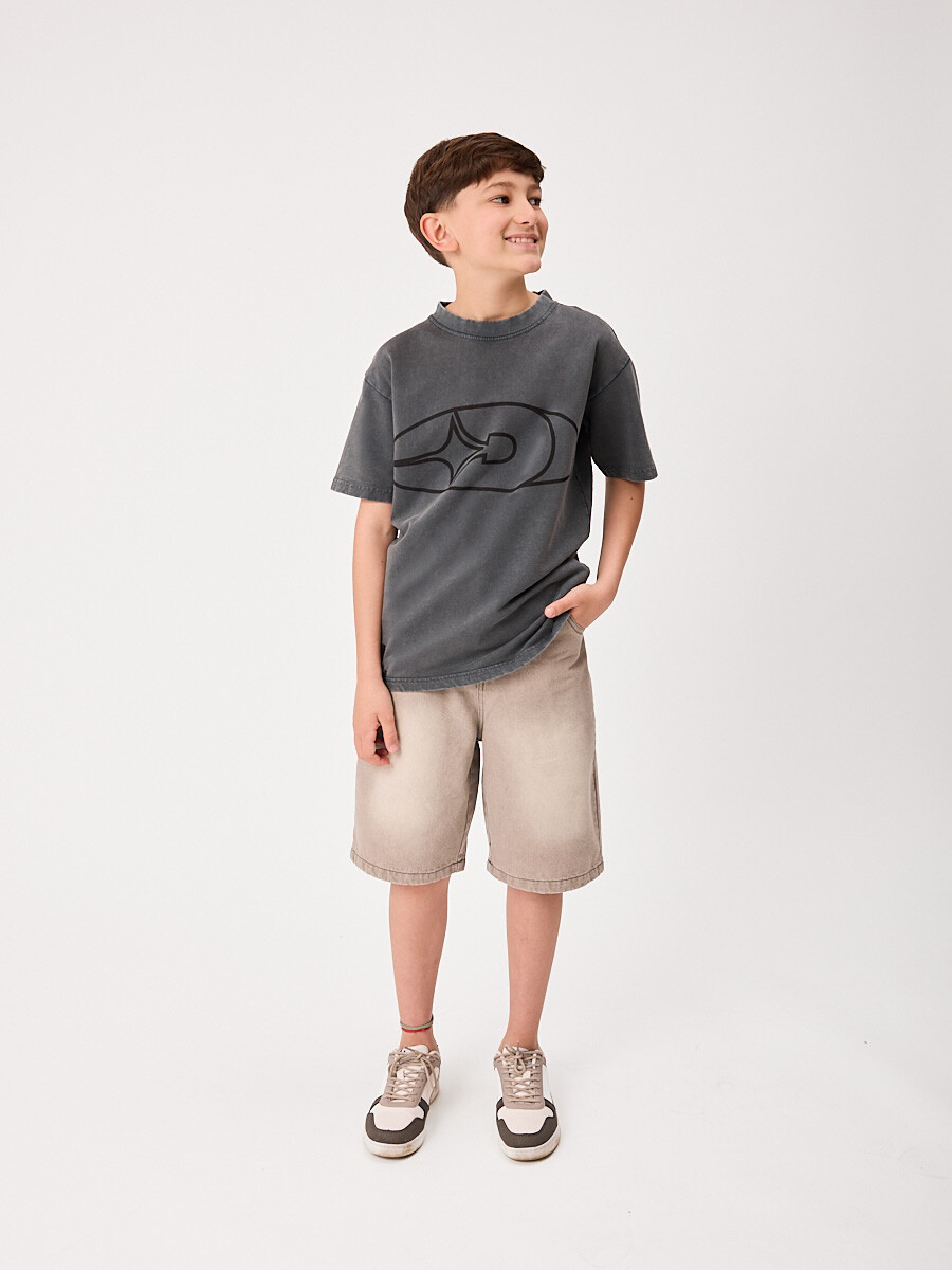 T-SHIRT M/C GUARIAN TEEN DIXIE Gris Oscuro
