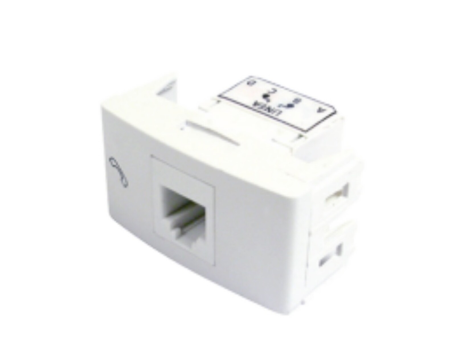 TOMA TELEFONICO RJ11 (CAT.3,6P4C) BLANCO - LM 