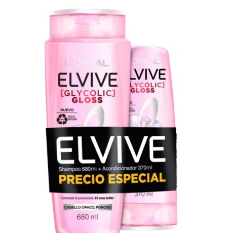 Elvive Glycolic Pack Shampoo 680 ml + Aco 370 ml Elvive Glycolic Pack Shampoo 680 ml + Aco 370 ml