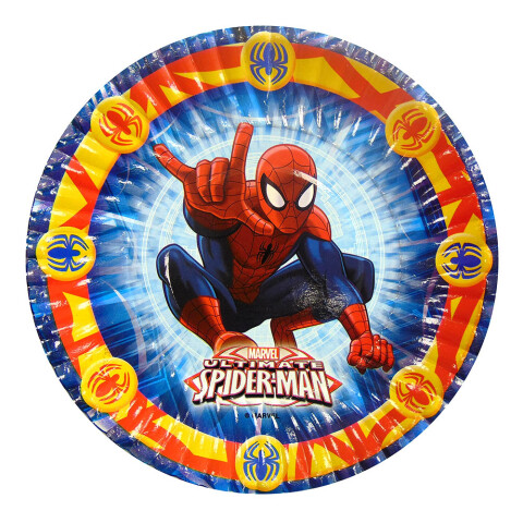 Cotillón Plato Spiderman Descartable x 8 U