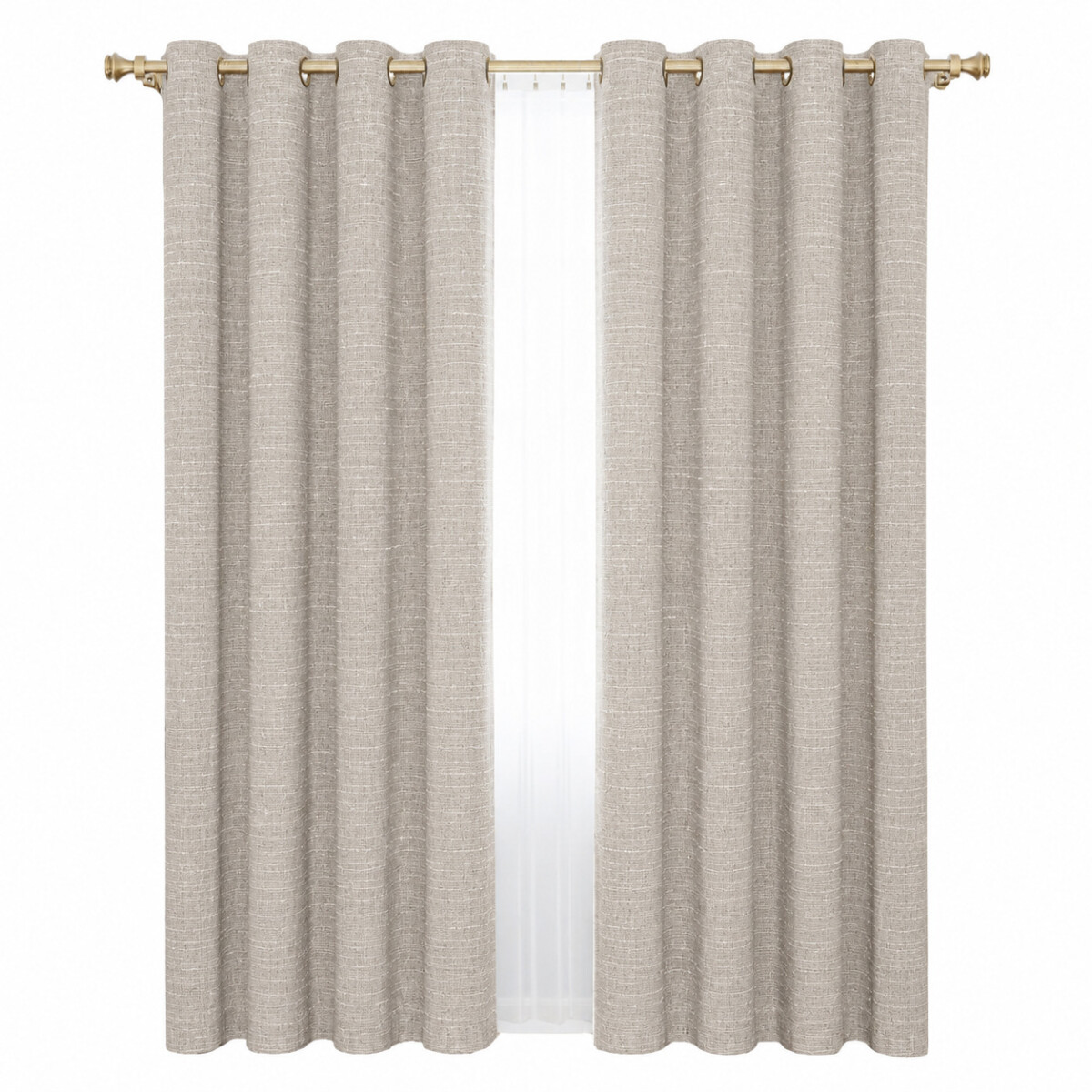Set x2 Cortina Blackout 140x230 Cm Living Dormitorio - Gris Perla Claro 